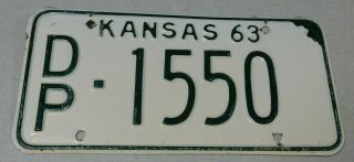 1963 Kansas Passenger Car License Plate Doniphan County