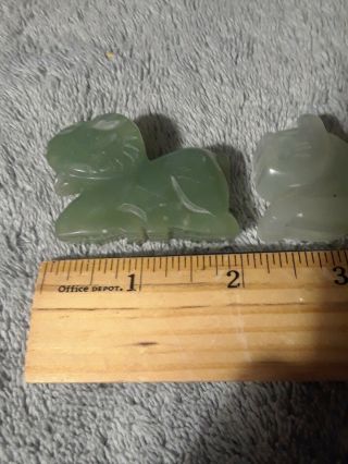 2 inch Hand Carved Natural green aventurine Crystal Lion & Ram 4