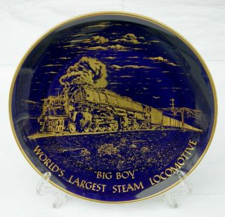 6 Cobalt And Gold Union Pacific Railroad Collector Plates By Lindner
