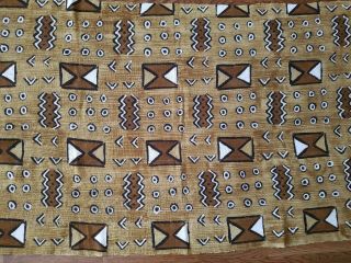 Authentic African Handwoven Mud Cloth From Mali Size 60 " X 40.  5 "