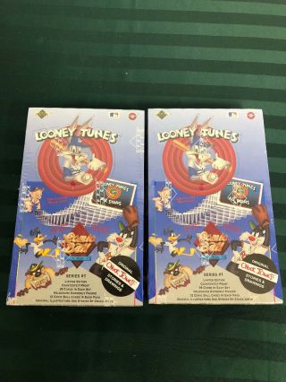 2 (two) 1990 Looney Tunes Upper Deck Factory Box Series 1 Chuck Jones