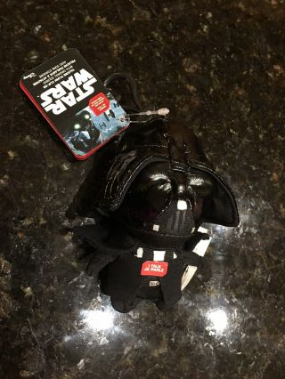 Nwt Disney Star Wars Darth Vader Talking Plush Keychain With Sound