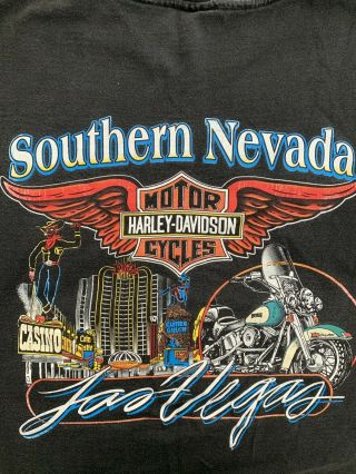 Vintage Black Harley Davidson Southern Nevada Las Vegas T - Shirt - Men 