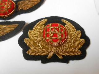 British united airways bullion pilot & half wing,  cap badge 3 items obsolete 3
