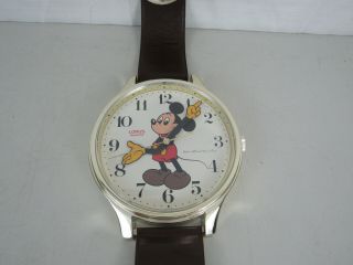 Vintage Mickey Mouse 33 " Wall Clock Giant Lorus Wrist Watch - Japan