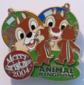 Disney Wdw Merry Christmas 2004 Animal Kingdom Chip N Dale Le 3000 Pin Artist Ap