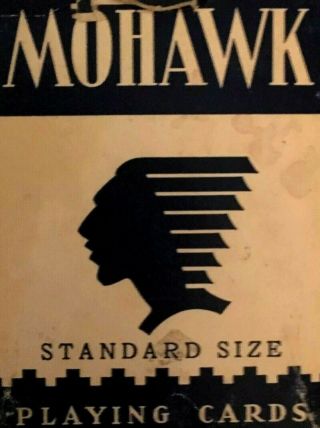 Vintage Full Deck Mohawk Standard Size Playing Cards Made In U.  S.  A.