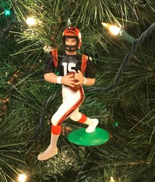 Cincinnati Bengals Christmas Tree Ornament David Klingler Black Jersey