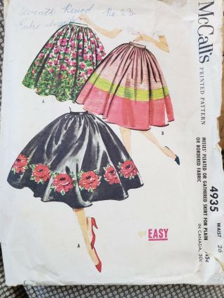 Vintage Sewing Pattern Mccalls 4935 Women 
