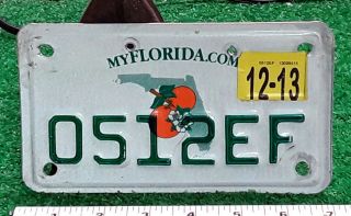 Motorcycle License Plate - Florida 2013 Double Orange Graphic