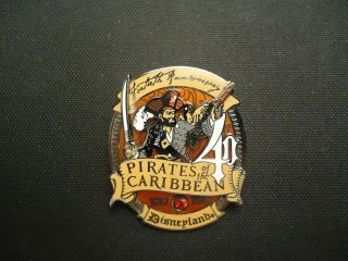 Disney Dlr Pirates Of The Caribbean 40th Anniversary Pin Le 1000