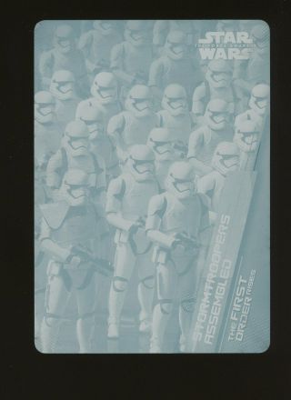 Topps Star Wars Force Awakens Printing Plate 5 Stormtroopers Assembled 1/1