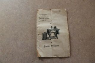 Vintage 1893 Singer Sewing Machine Instruction Booklet No 27 Vibrating Shuttle