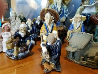 18 Vintage Figurine Chinese Shiwan Mudman Mud Men 2
