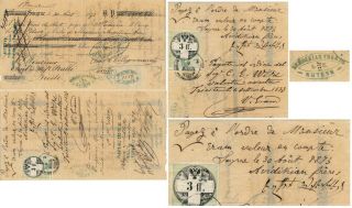 Turkey - Smyrne 1873,  Armenian Avedikian Rare Bill Of Exchange.  A448