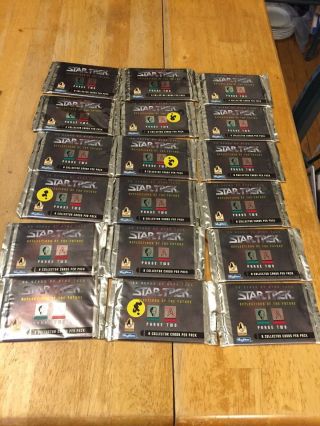 1996 Star Trek Reflections Of The Future Phase Two Trading Cards 18 Packs