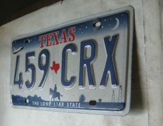 770f - 1 2000 Texas License Plate 459 Crx