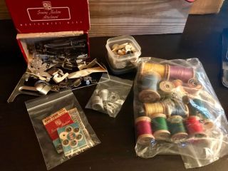 Buttons Old,  Vintage Buttons,  Thread On Wood Spools,  Sewing Machine Parts,  Snaps