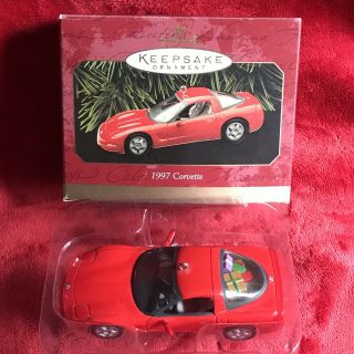 1997 Hallmark Corvette Classic American Cars Christmas Ornament Red