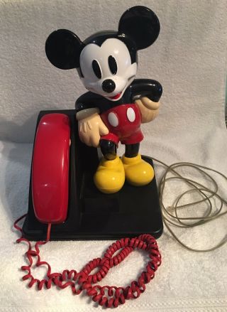 Vtg Disney Mickey Mouse Phone 