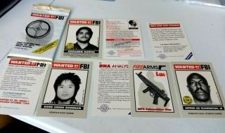 1993 Federal Promo Card Set Rare Wanted By The Fbi 8 Cards,  Pack