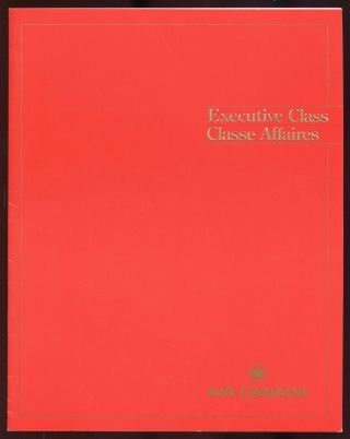 Air Canada Executive Class Menu - 1986