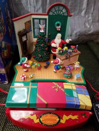 Santa Claus Christmas Musical Phone Workshop Animated Telephone Xmas Music Box