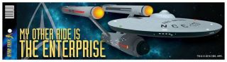 Star Trek 50th Anniversary My Other Ride Is The Enterprise Bumper Sticker Decal