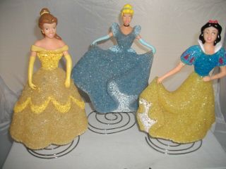 3 Disney Princess Lamp Lights.  Belle - Cinderella - Snow White