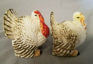 Vintage Ceramic Turkey Salt And Pepper Shakers