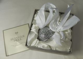Silver Jingle Bell With Rhinestones Blingle Bell Ornament Seasons Canon Falls 2 "
