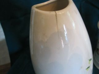 Lucille Watkins Vintage Ceramic Hand Painted Vase & Jar w/Lid,  SIgned 6