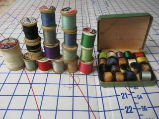 Vintage Thread Darning & Wooden Spools Thread