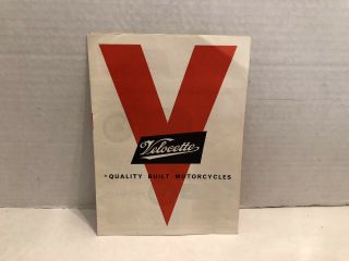 Vintage Velocette Sales Brochure Fold Out Sales Flyer Veloce Limited
