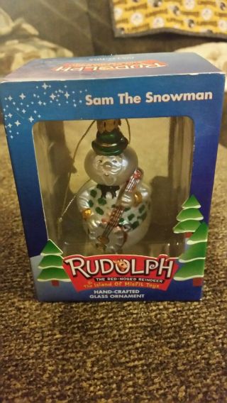 Sam The Snowman Glass Ornament,  Rudolph The Red - Nosed Reindeer 2002 Brass Key