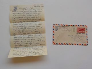 Wwii Letter 1945 Had Kraft Cheese Macaroni Usmc 7th Marines Tang Shan China Ww2