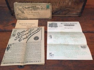 Vintage 1913/1914 Mead Cycle Company Bicycle Inquiry Letter Vernon Center Mn