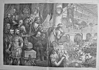Civil Rights Graphic " Massacre Of The Innocents " - Thom Nast 1867 Harper 
