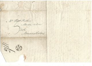 1788 Stampless Folded Letter,  To Monmouthshire,  Uk,  Ref: Prep Of Brief