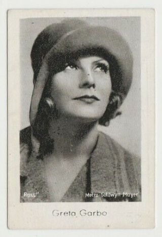 Greta Garbo Early 1930s Sulima Brand German Tobacco Card 13 Film Star E1