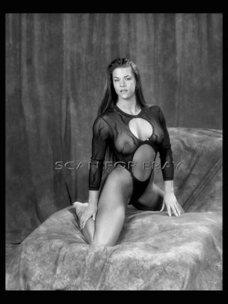 Vintage Nude 2.  25 " Negative Busty Female Model Risque Pinup N7.  67