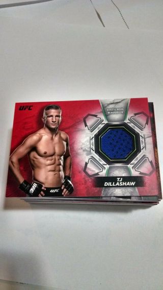 2018 Topps Ufc Knockout Tj Dillashaw Red Ruby Relic 3/8