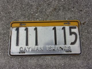 Cayman Islands License Plate 111 115