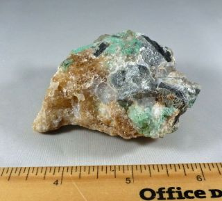Brochantite And Galena In Quartz Mineral Specimen Blanchard Mine,  N.  M.