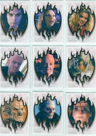 Buffy The Vampire Slayer The Story Continues Complete 9 Card Set Sunnydale Evil