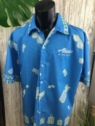 Alaska Airlines Men’s Xl Aloha Shirt