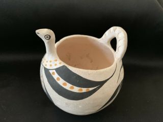 Vintage Acoma Pottery Poly Chrome Hand Coiled Rare Bowl/ Signed B.  Ramirez