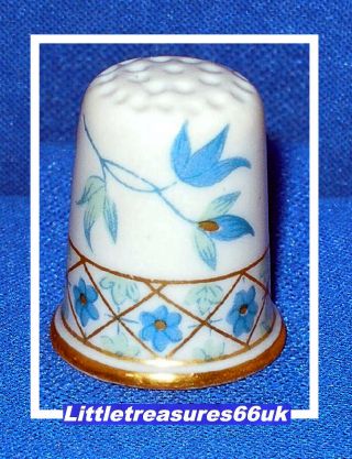 Haviland Limoges Thimble. .  Blue Flowers