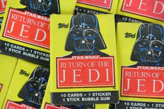 Topps Star Wars Return Of The Jedi One Wax Pack,  Darth Vader,  Series 1,  1983