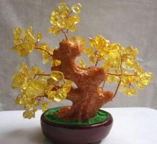 370 - 380g Lucky tree Natural Crystal pretty citrine yellow crystal gem tree 5